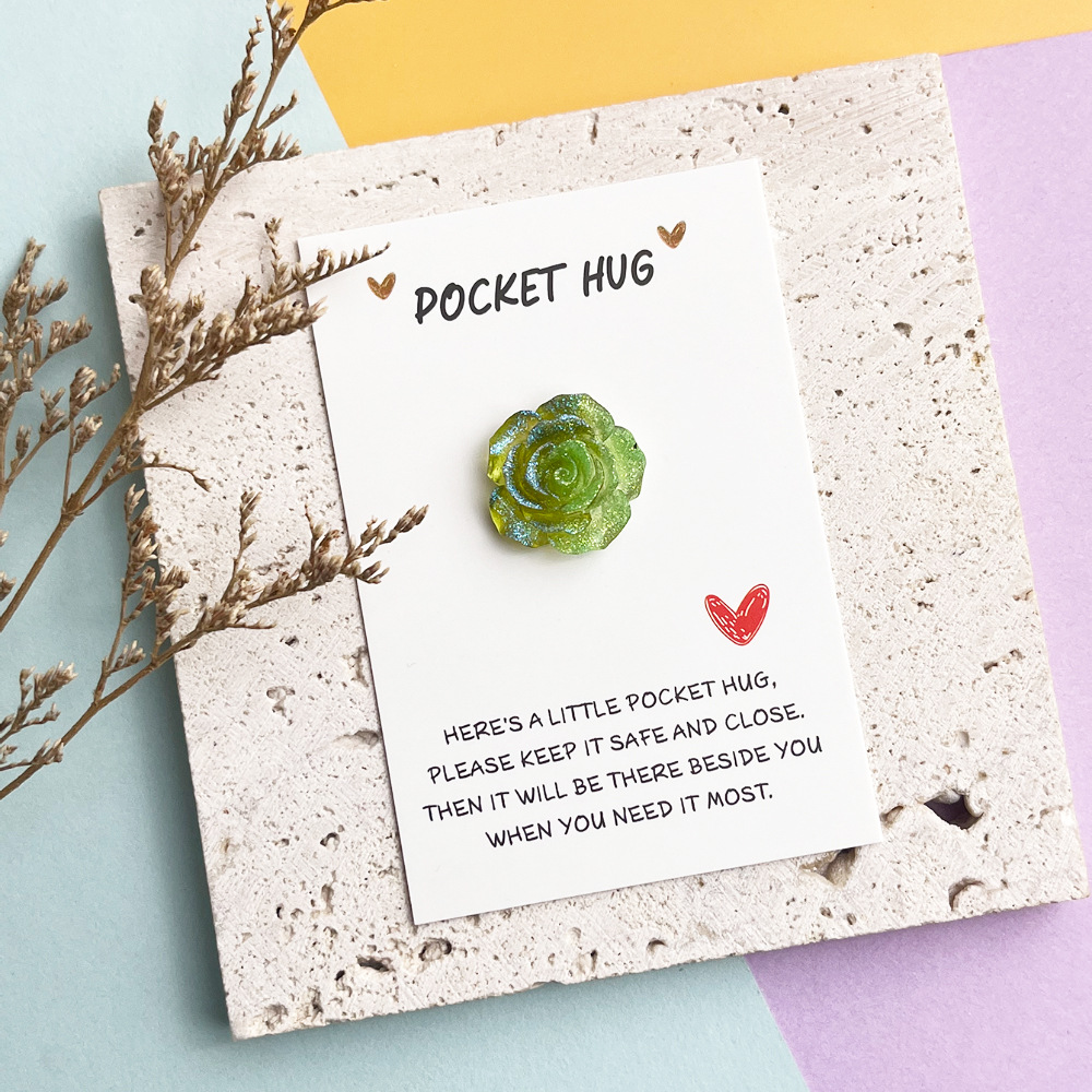 Gradient Rose Pocket Hug Card