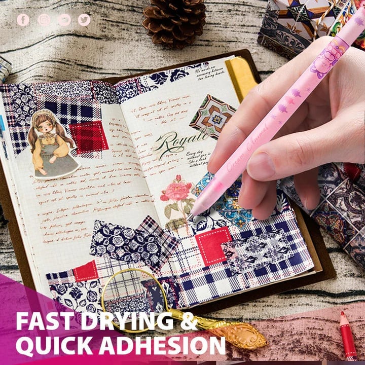 Scrapbook Quick Dry Glue Pen（set of 6）
