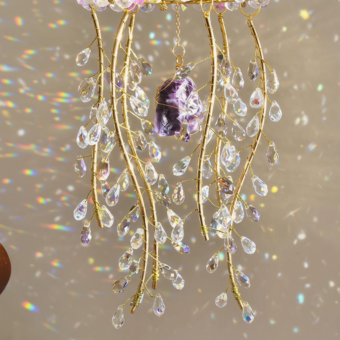 🔥Limited-time 60% off sale--Handmade Willow Tree Crystal Prism Rainbow Maker
