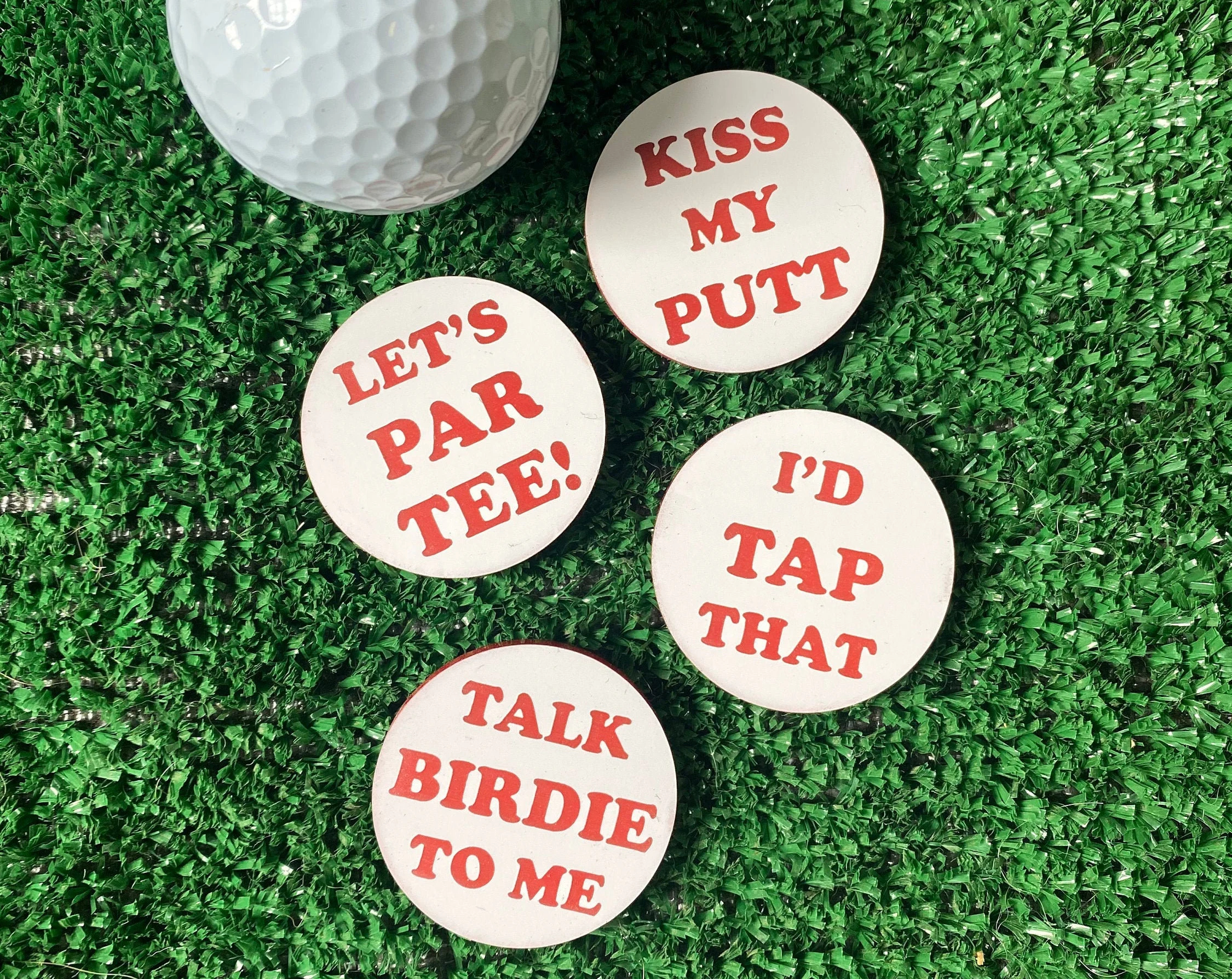 Funny Pun Golf Ball Markers