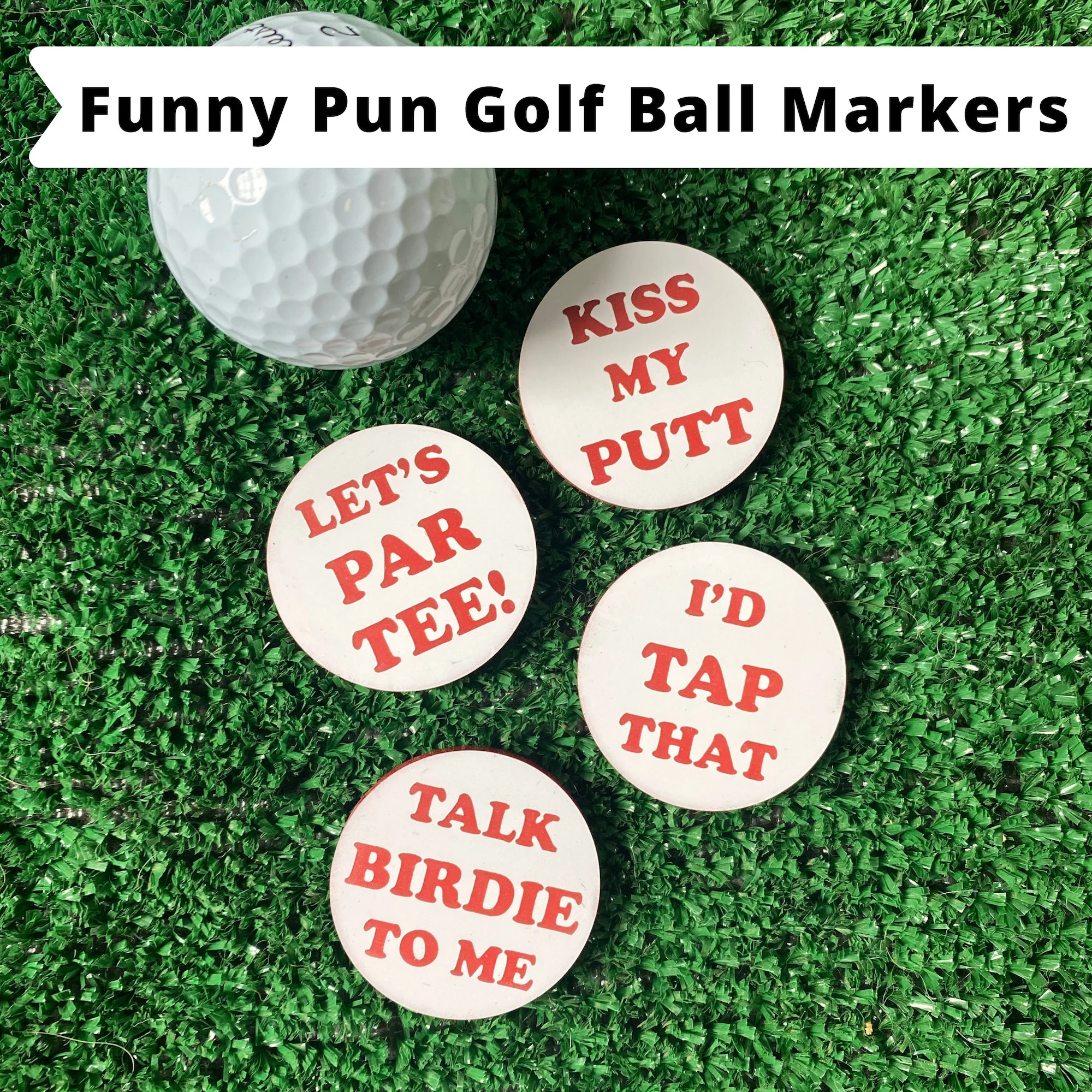 Funny Pun Golf Ball Markers