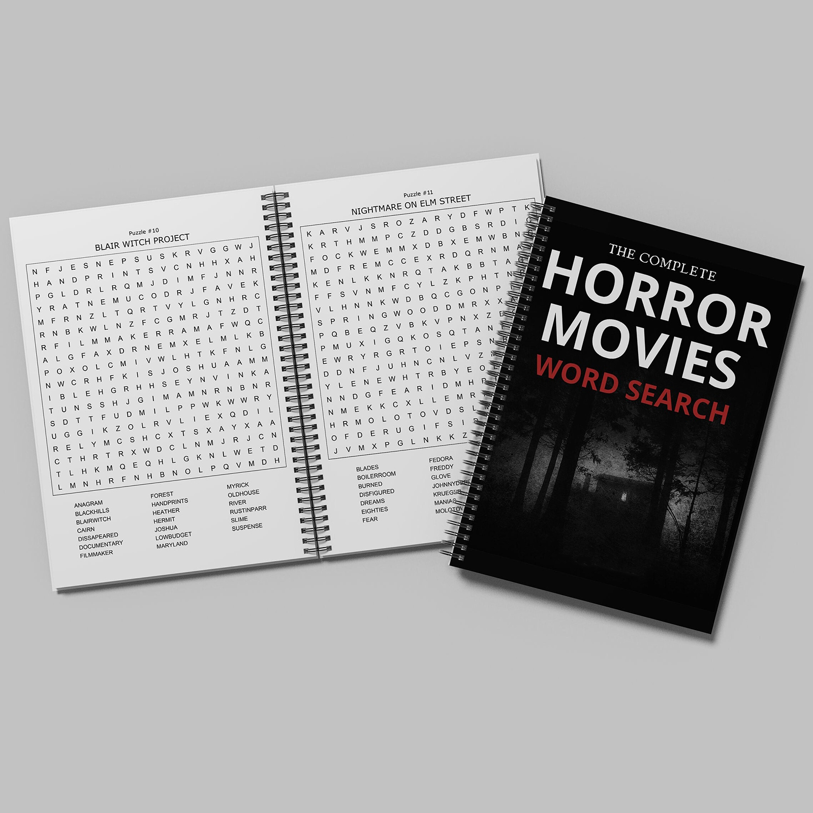 Horror Movies Word Search - Horror Movie Lover Gifts