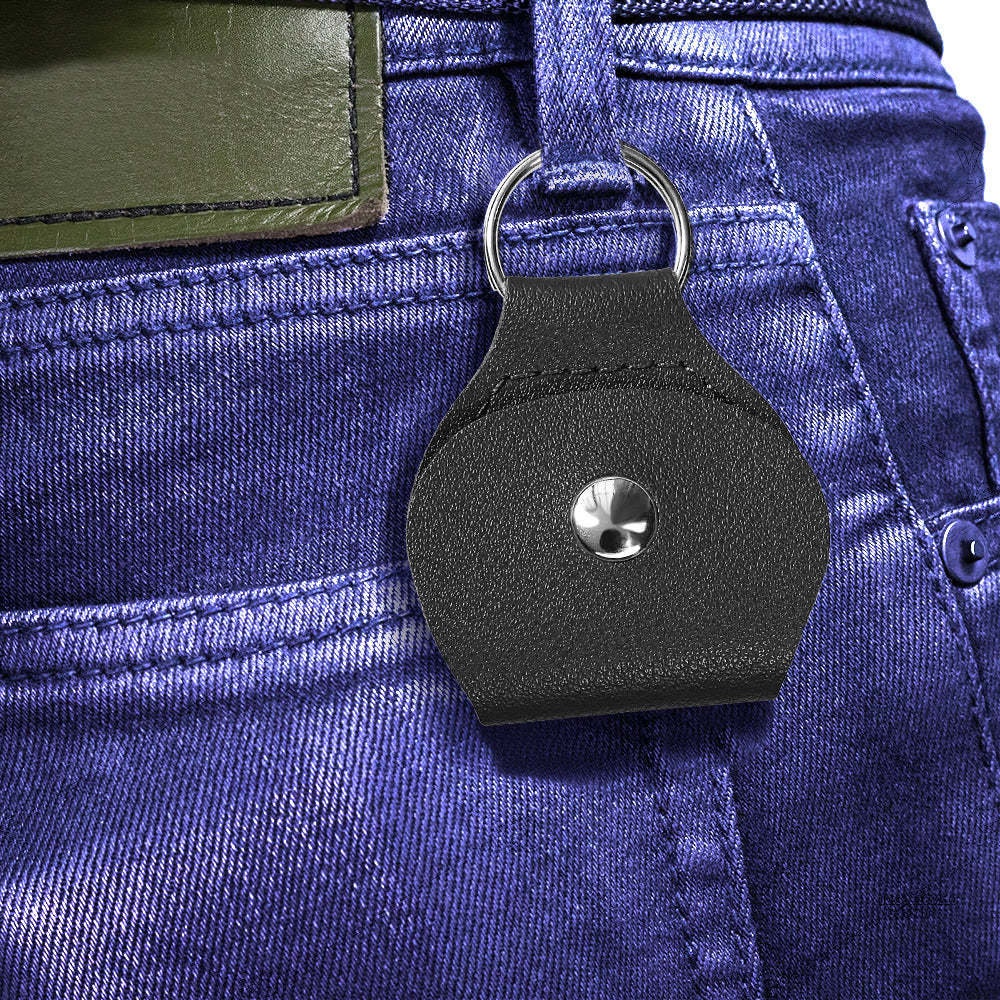 Double Sided Engraved Pocket Hug Token with Leather