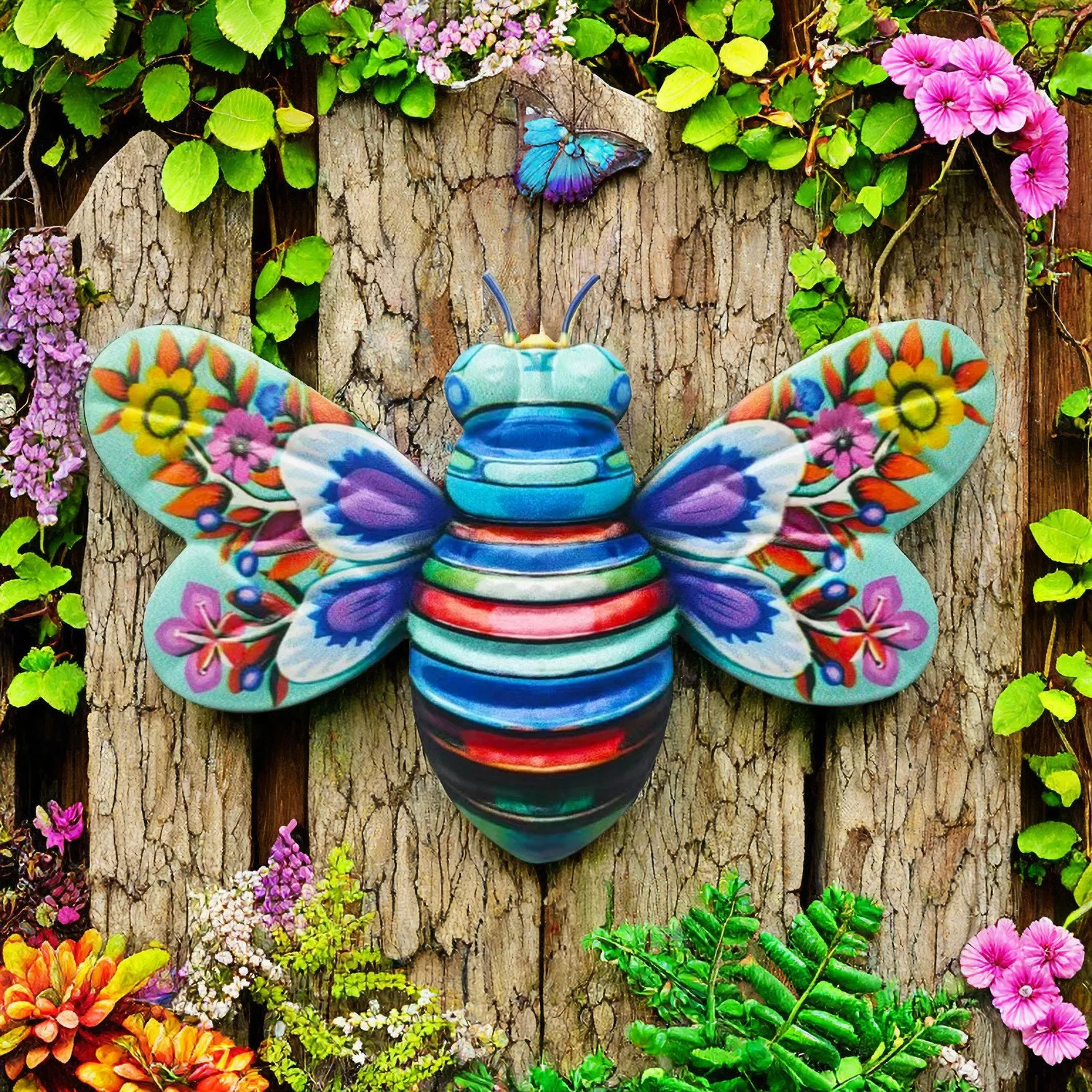 Iron Bee Art Sculpture Hanging Wall Decorations