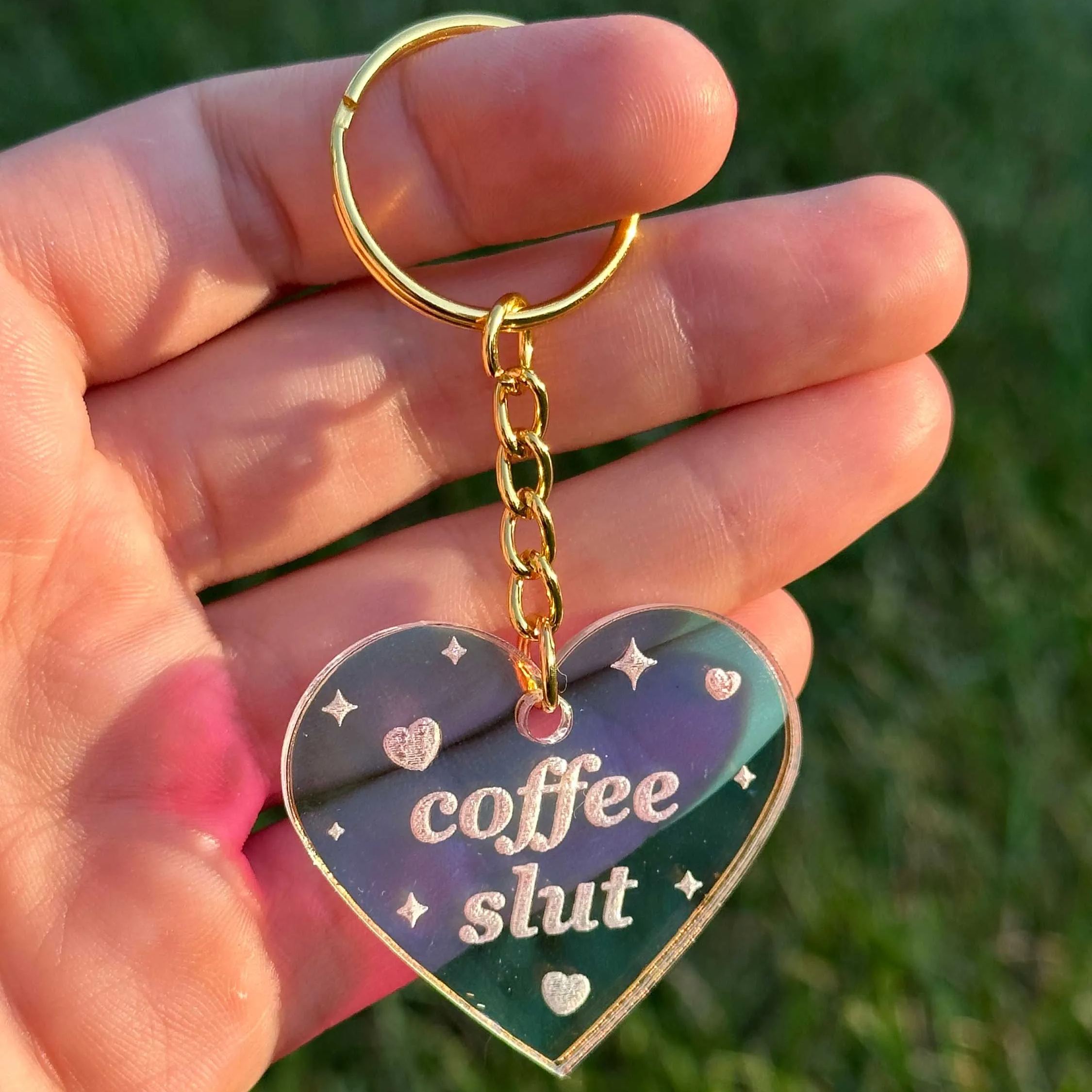 Dream Big, Fart Loud Iridescent Acrylic Keychain