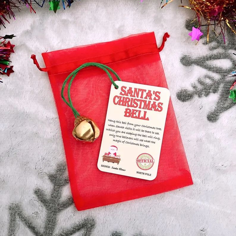 Santa Bell Christmas Eve Box Filler Kids Gift