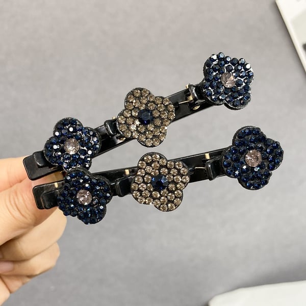 [Copy]Sparkling Crystal Stone Braided Hair Clips