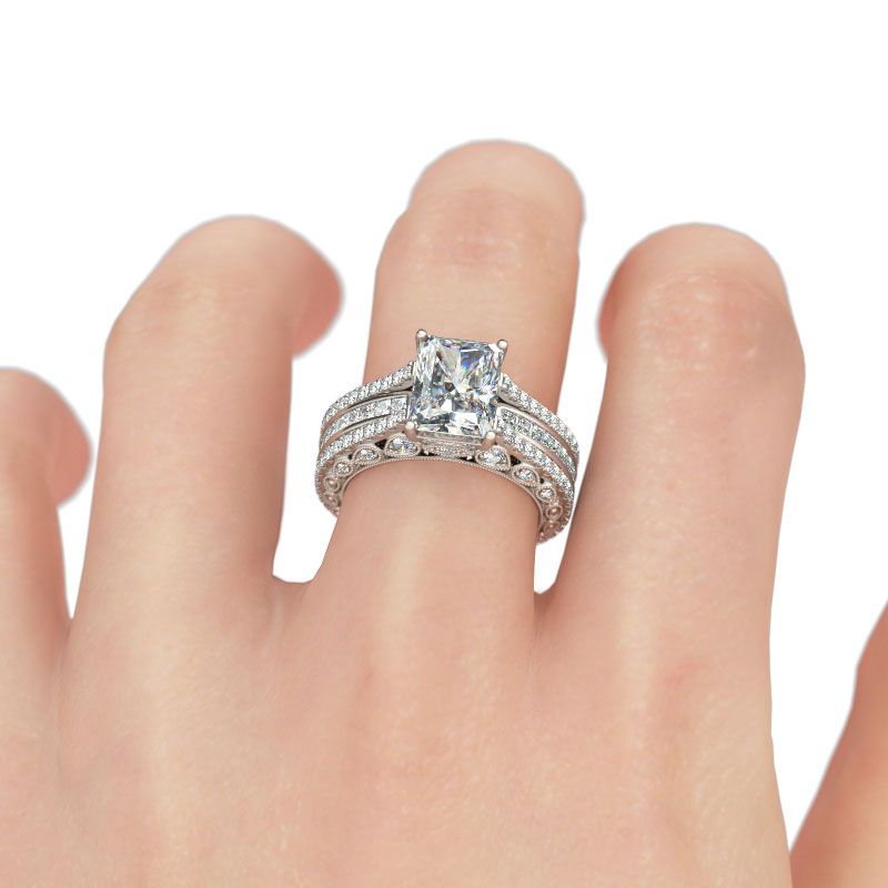 Wedding Gift 5 Carat Sparkling Moissanite Ring