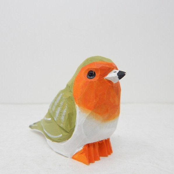 🐦Adorable Miniature Wooden Bird Statue😍