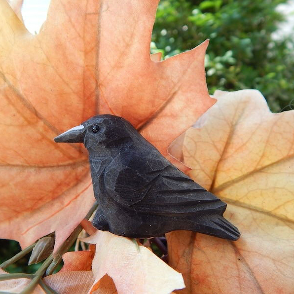 🐦Adorable Miniature Wooden Bird Statue😍