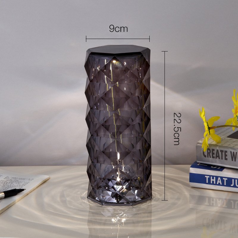 Touching Control Rose Crystal Lamp