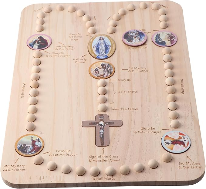 🔥LAST DAY SALE 50% OFF✝️Wooden Family Prayer Rosary Boards🎁The Best Gift For Children