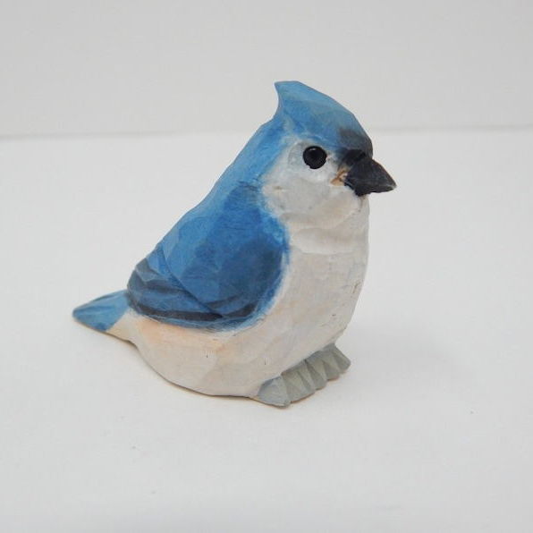 🐦Adorable Miniature Wooden Bird Statue😍