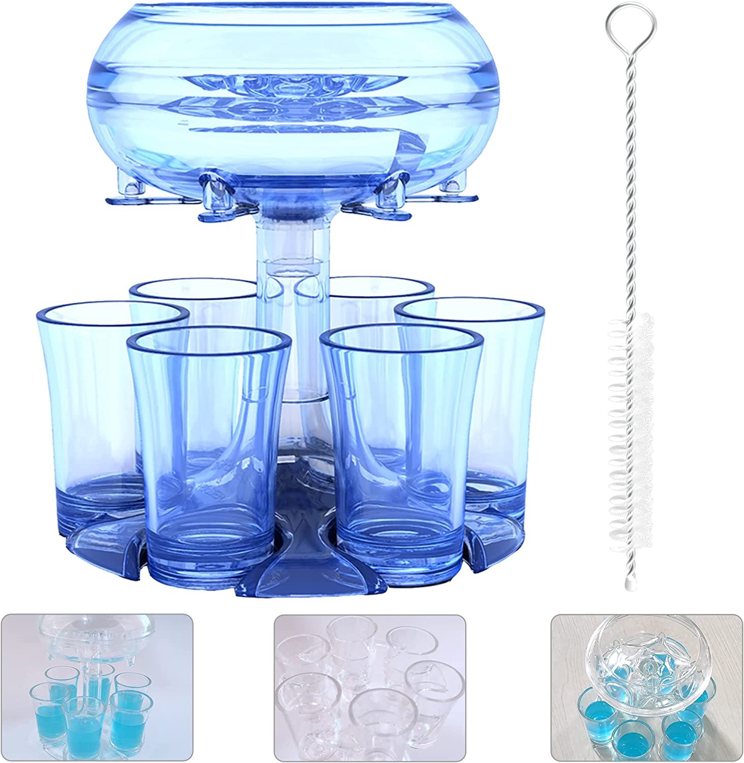 🥂6 Shot Glass Dispenser and Holder