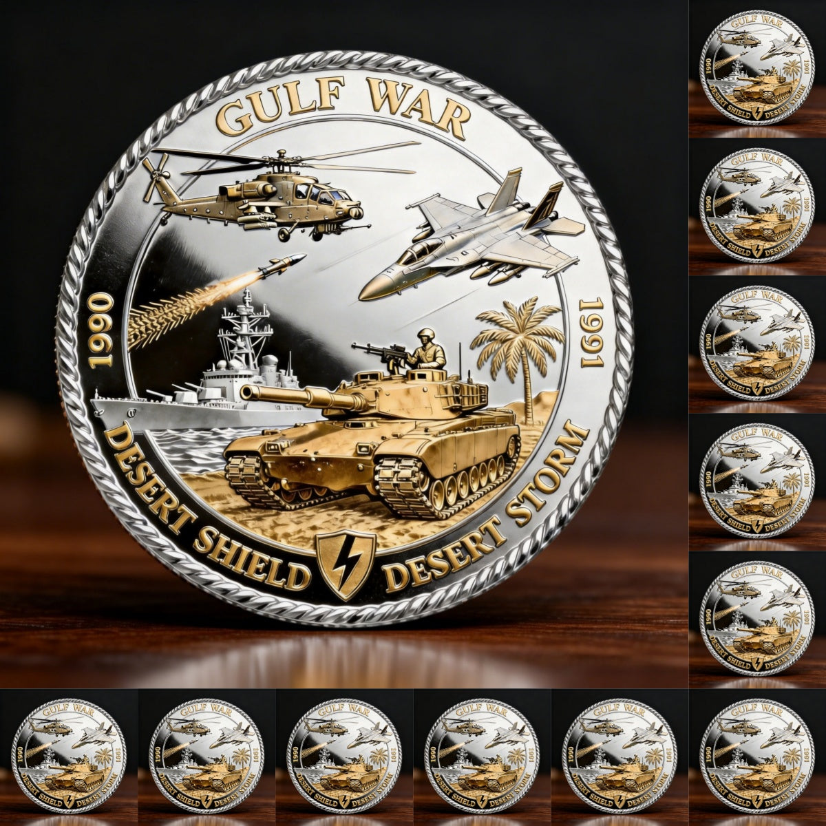 🏆35th Anniversary Flash Sale - Desert Shield And Desert Storm Challenge Coin