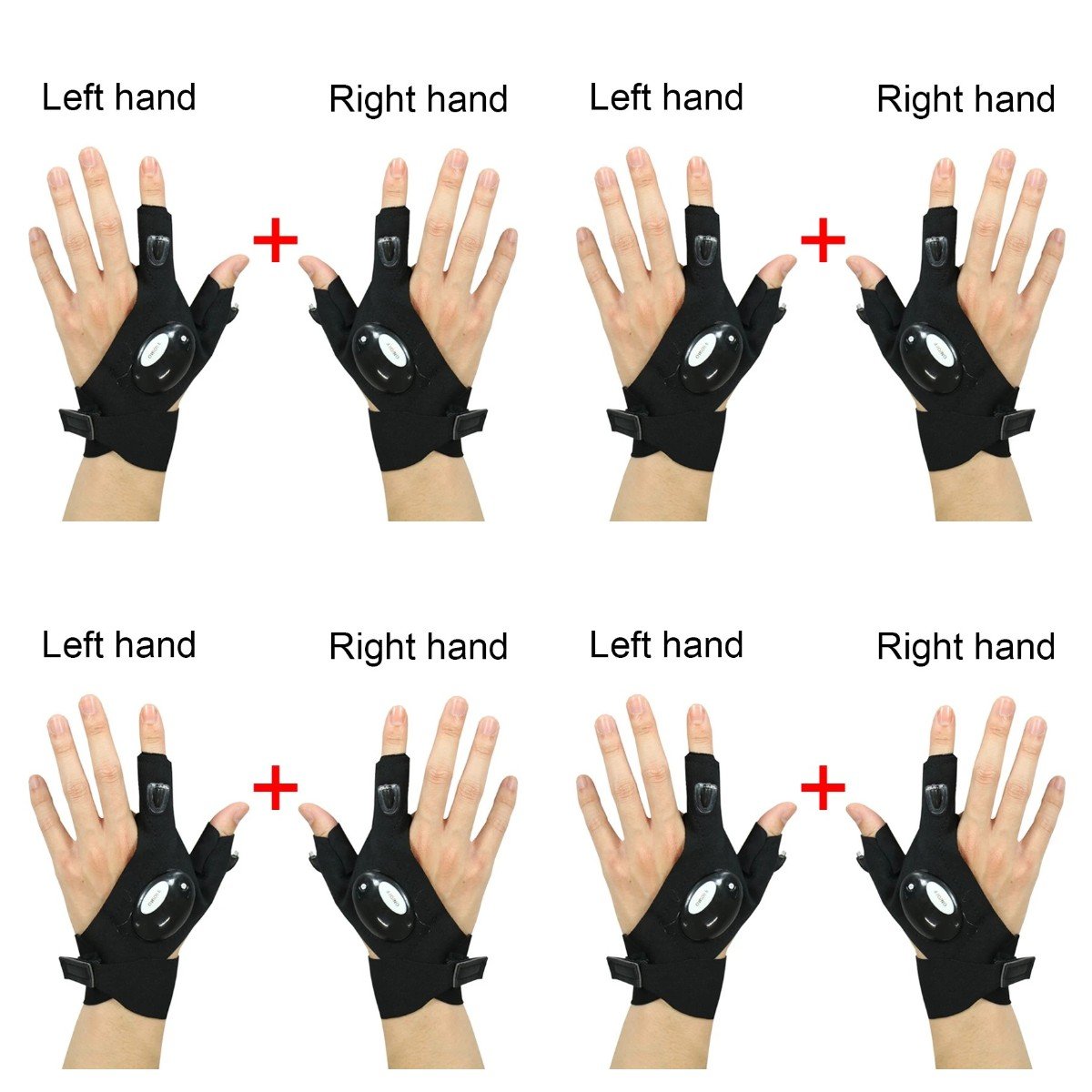 LED Flashlight Waterproof Gloves