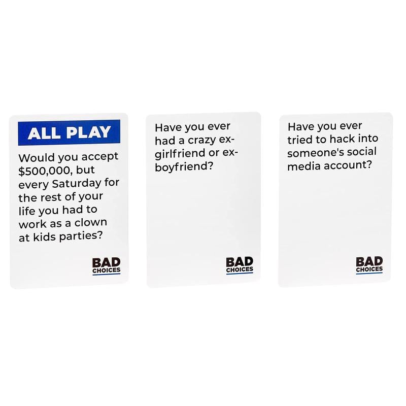 BAD CHOICES Party Game + After Dark Edition Set
