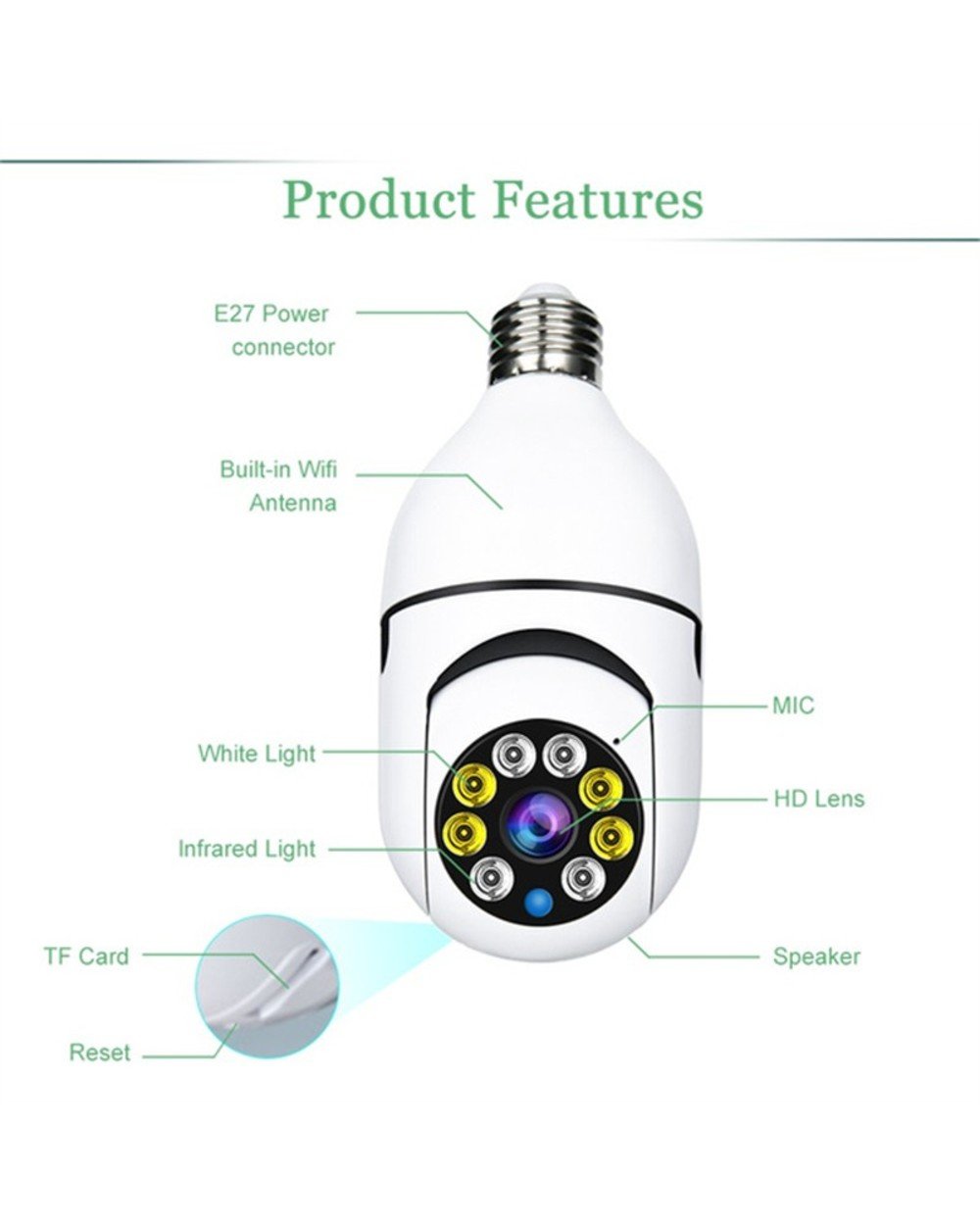 🔥2023 HOT SALE🔥-Wireless Wifi Light Bulb Camera Security Camera⭐⭐⭐⭐⭐(5/5)