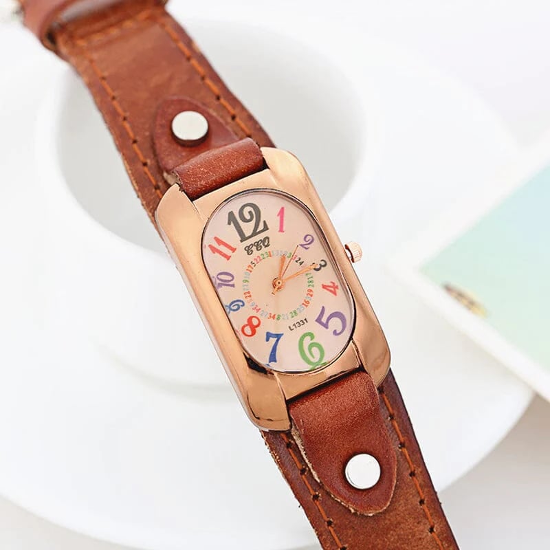 🔥Last Day Promotion 50% OFF🔥 -Vintage Leather Quartz Stone Women's Watch