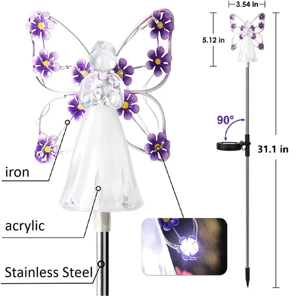 【LAST DAY -50% OFF】Waterproof 👼 Solar Angel lights