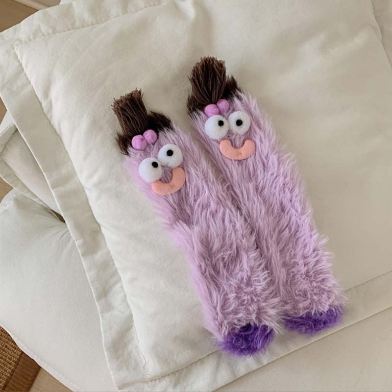 🎁💝2023 CHRISTMAS GIFT - Warm Cozy Fluffy Cartoon Monster Socks🧦