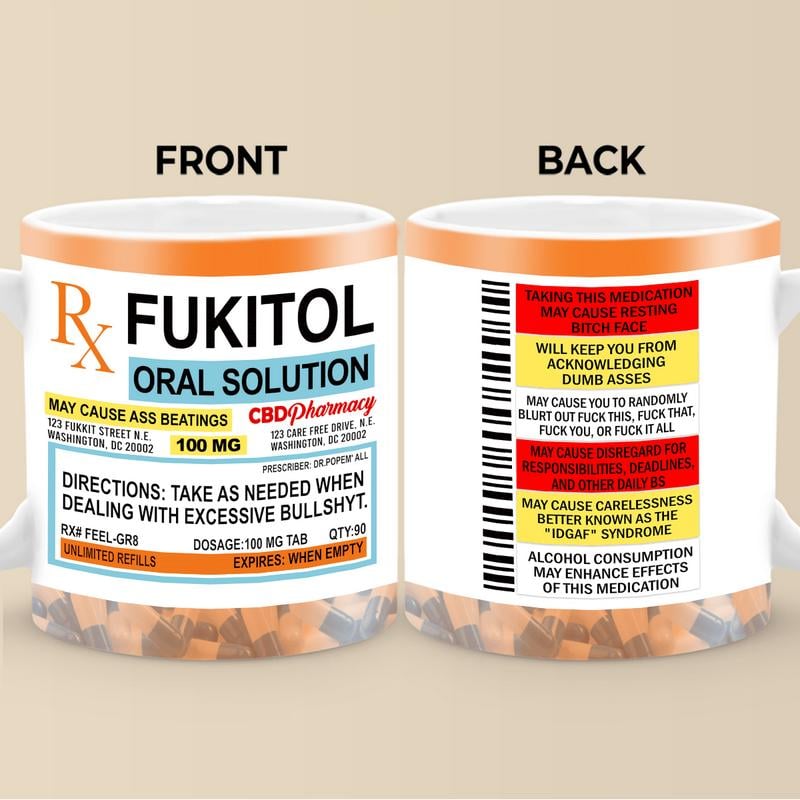 Gift - Funny Prescription Label 11 Oz Mug