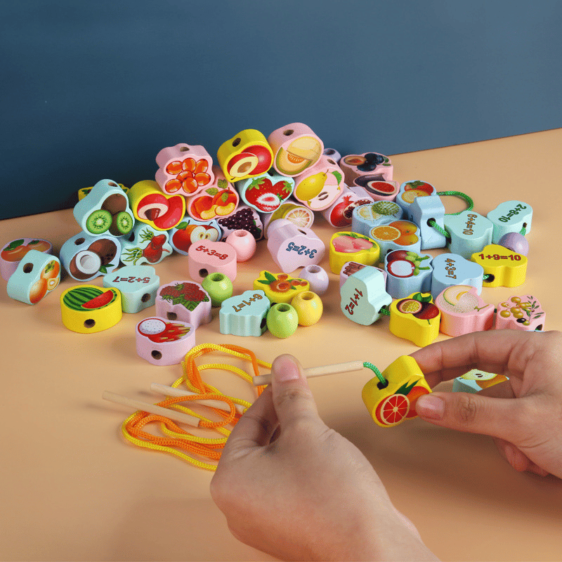 🎄Last Day 40% OFF - Educational Lacing Beads (106 PCS & 🎁Send storage box)