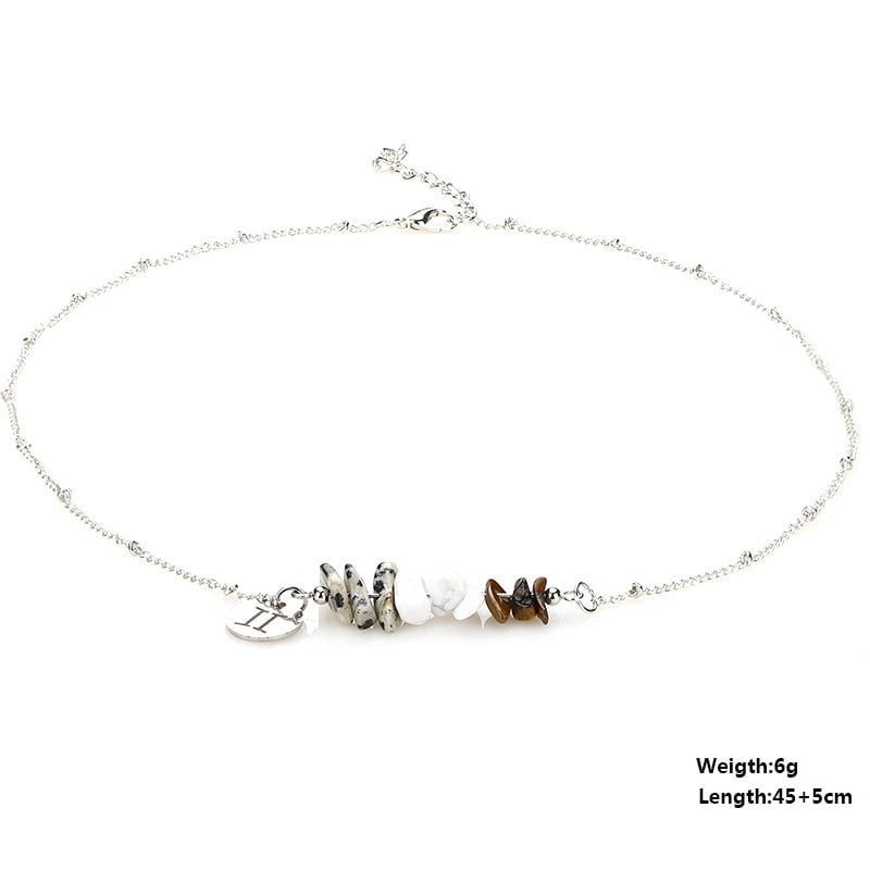Last Day 50%OFF- Handmade Natural Stone Zodiac Sign Necklace
