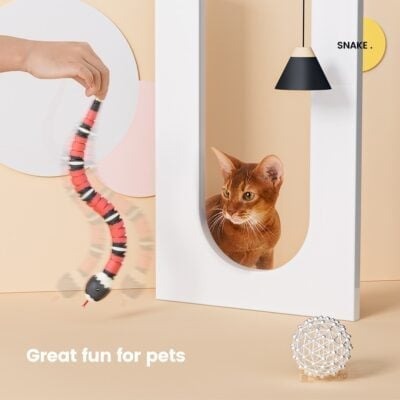 😻Smart Sensing Snake Electron Interactive Cat Toys💗