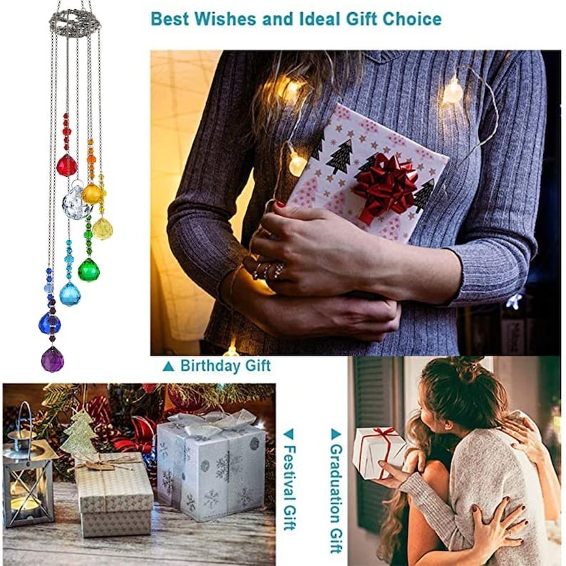 🔥50% OFF🔥🌈Crystal Glass Suncatcher Window Decor Hang Ornament