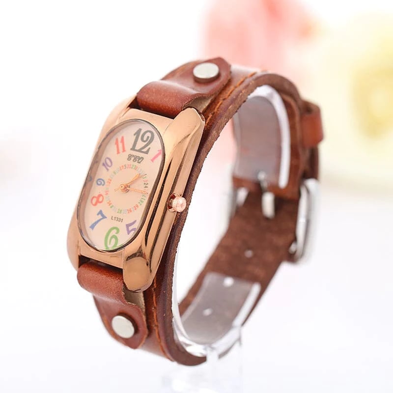 🔥Last Day Promotion 50% OFF🔥 -Vintage Leather Quartz Stone Women's Watch