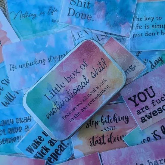 Little Box of Funny Positive Motivation Cards(1 Set of 20 Sheets)