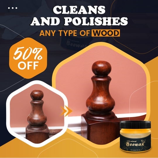 🔥Last Day Promotion 50% OFF🔥 - Wood Seasoning Beeswax Household Polishing✨(Free Sponge)