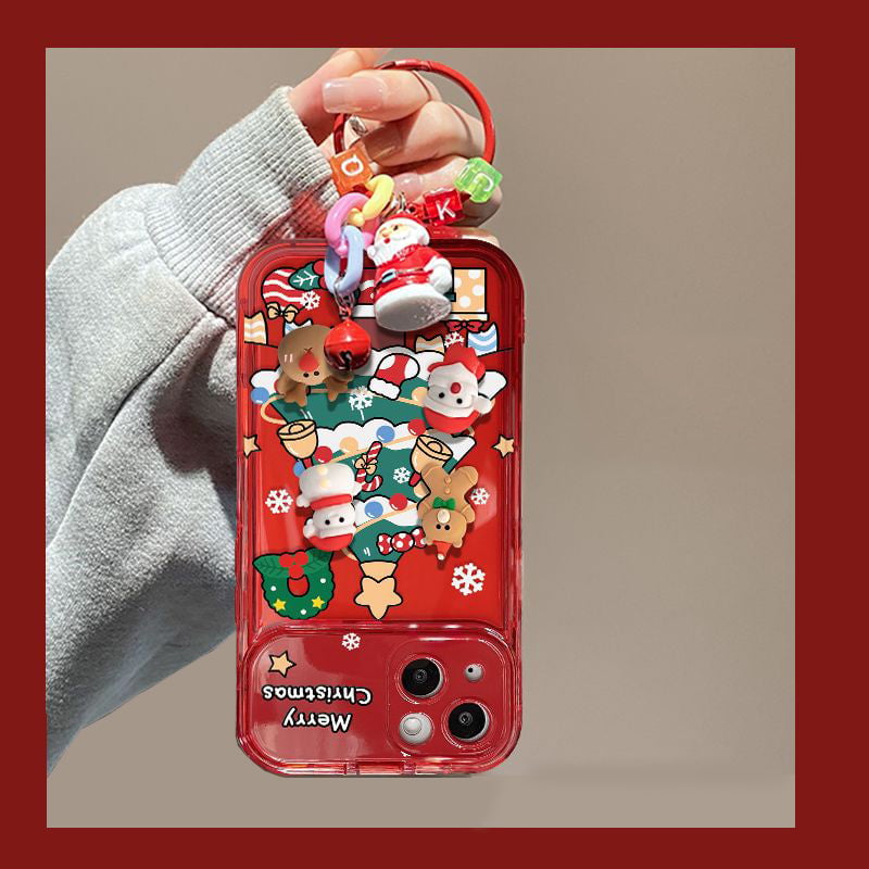 🎄Christmas Tree Pendant Flip Mirror Case Cover For iPhone