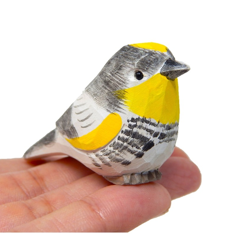 🐦Adorable Miniature Wooden Bird Statue😍