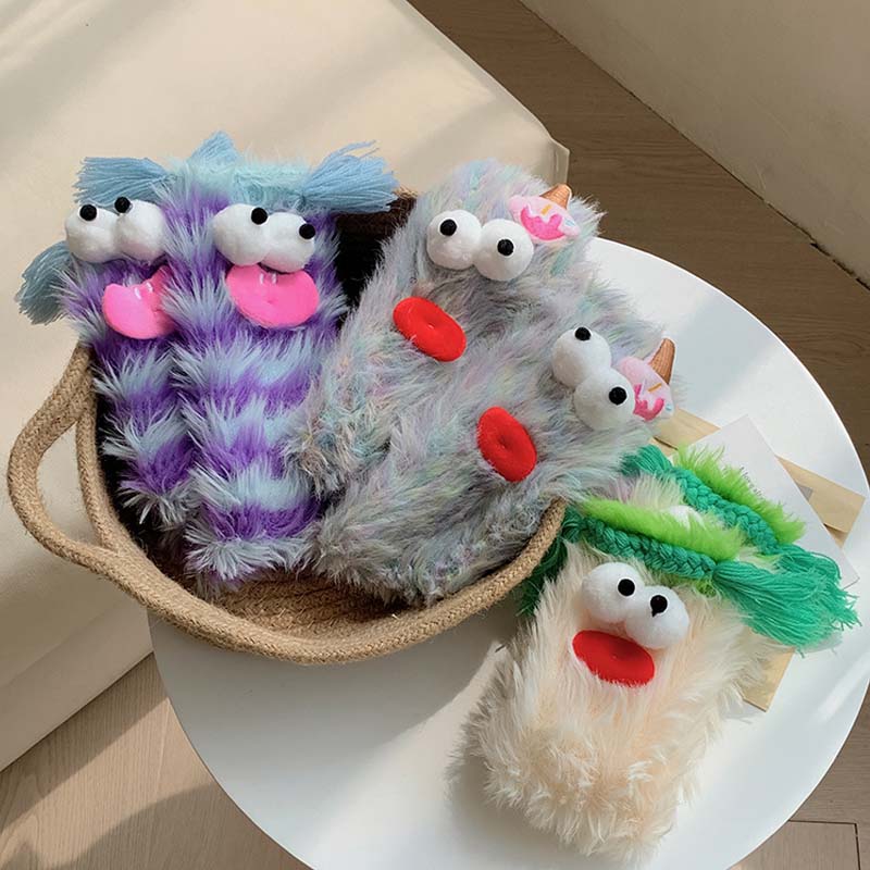 🎁💝2023 CHRISTMAS GIFT - Warm Cozy Fluffy Cartoon Monster Socks🧦