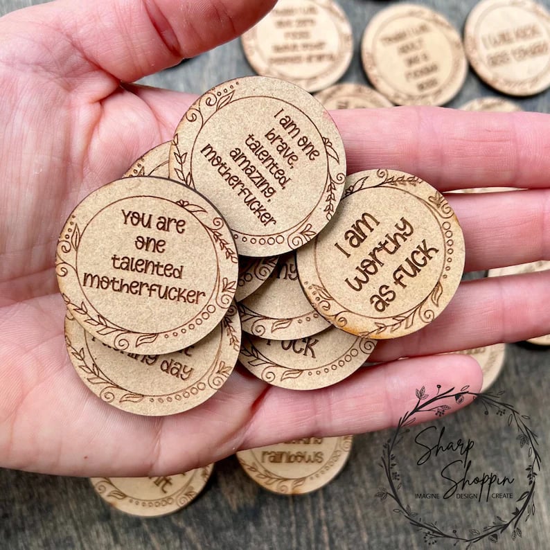 Sweary Affirmation Token Set 25 Token
