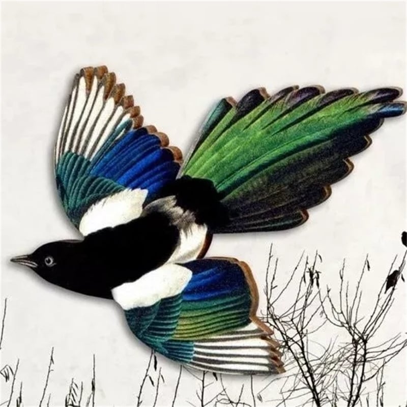 Robin Wooden Brooch