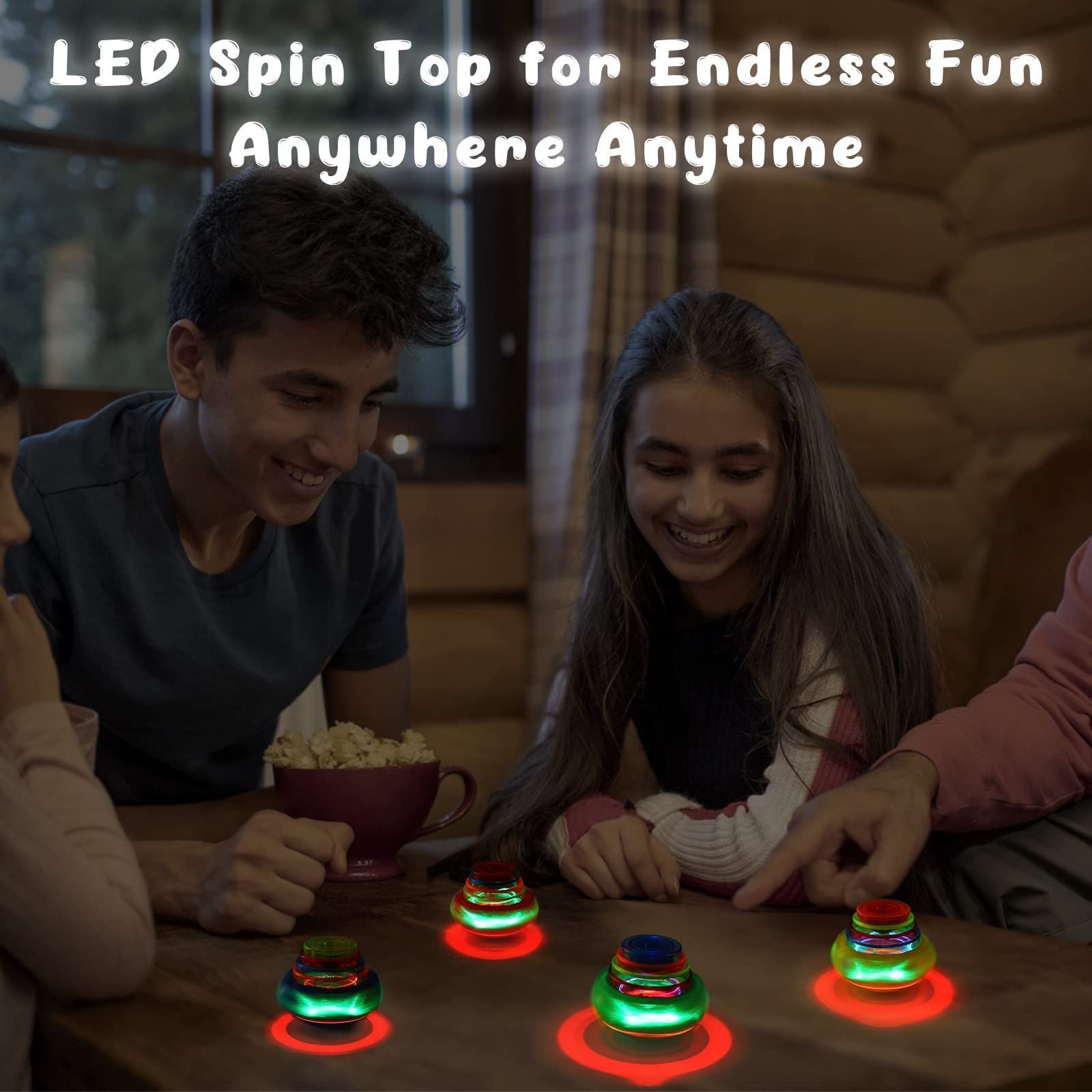🔥🎁2024 New Year Hot Sale🎁  - HALF PRICE🔥 Music Flashing Spinners Toy With Launcher