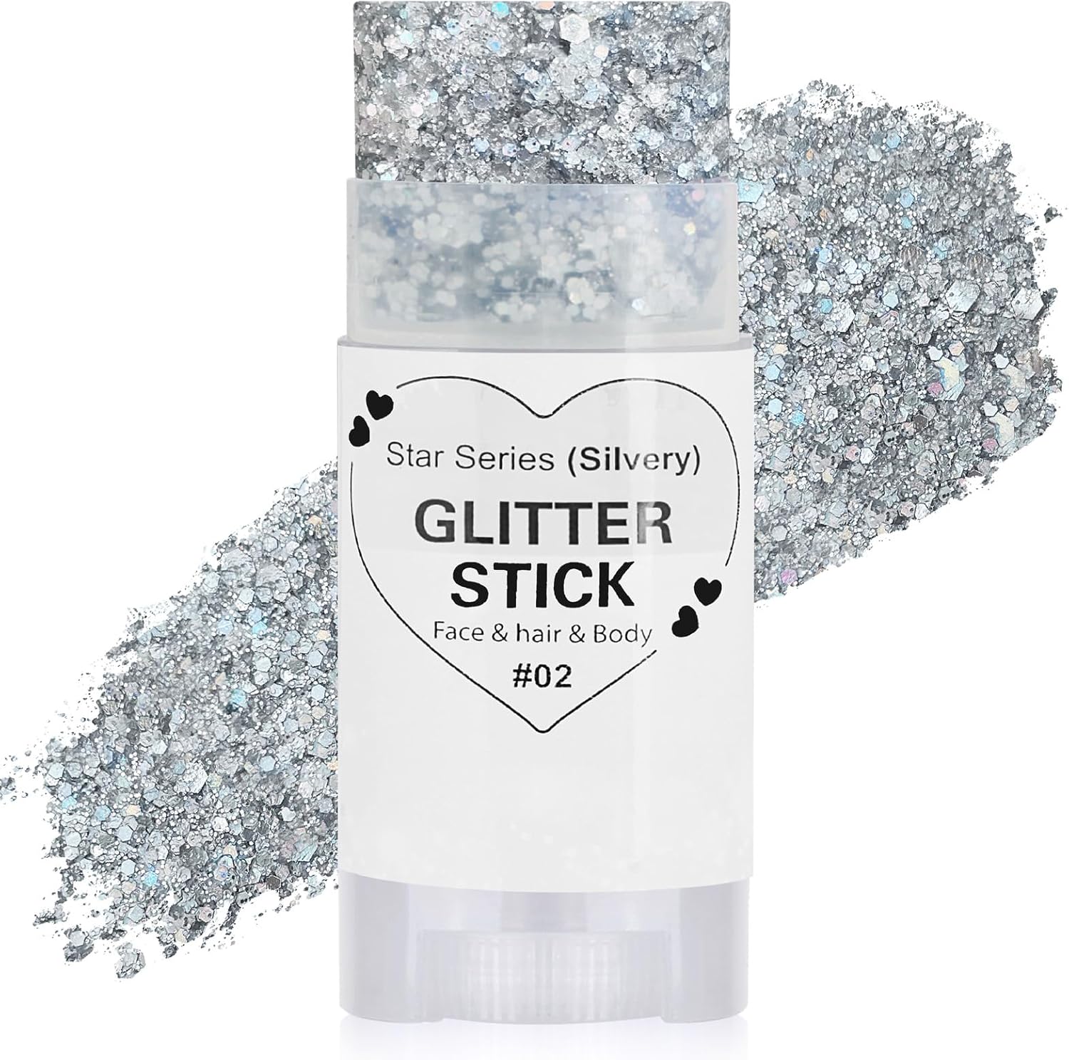 🦅Patriotic Red White & Blue Glitter Stick✨