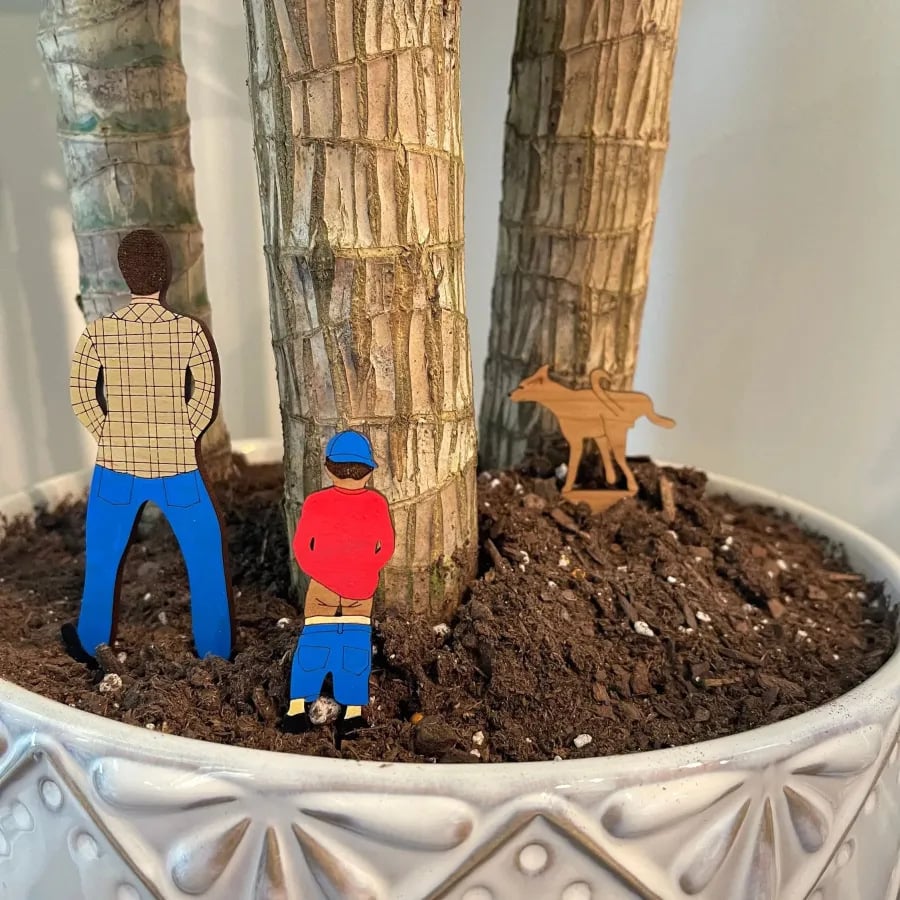 🔥Last Day Promotion 50% OFF🔥 - Three-Piece Wooden Novelty Plant Decor