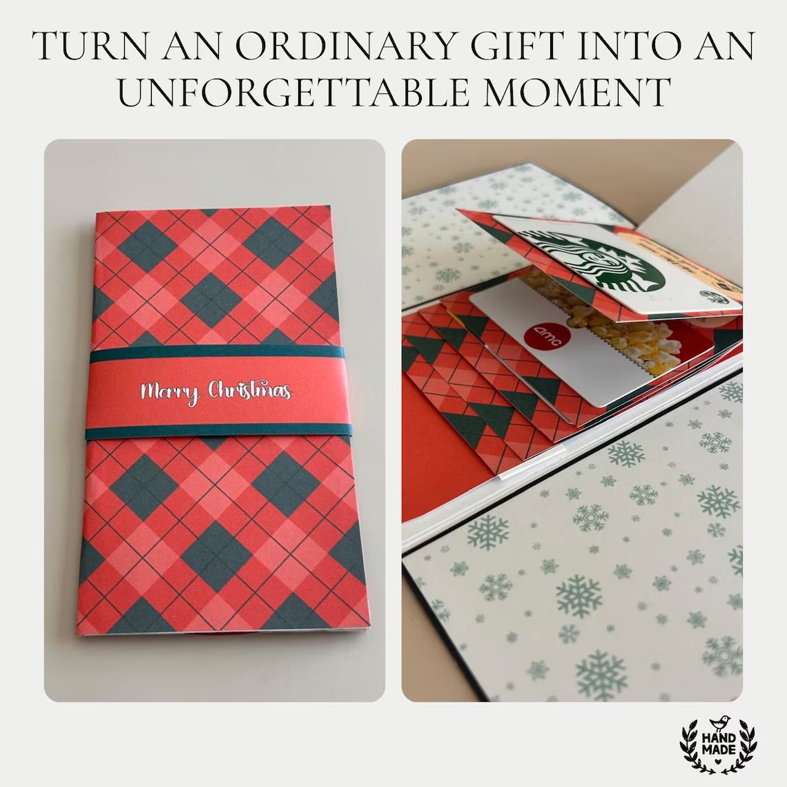 🎄 50K+ SOLD! 🎁✨ Christmas Gift Card Holder Book🎅