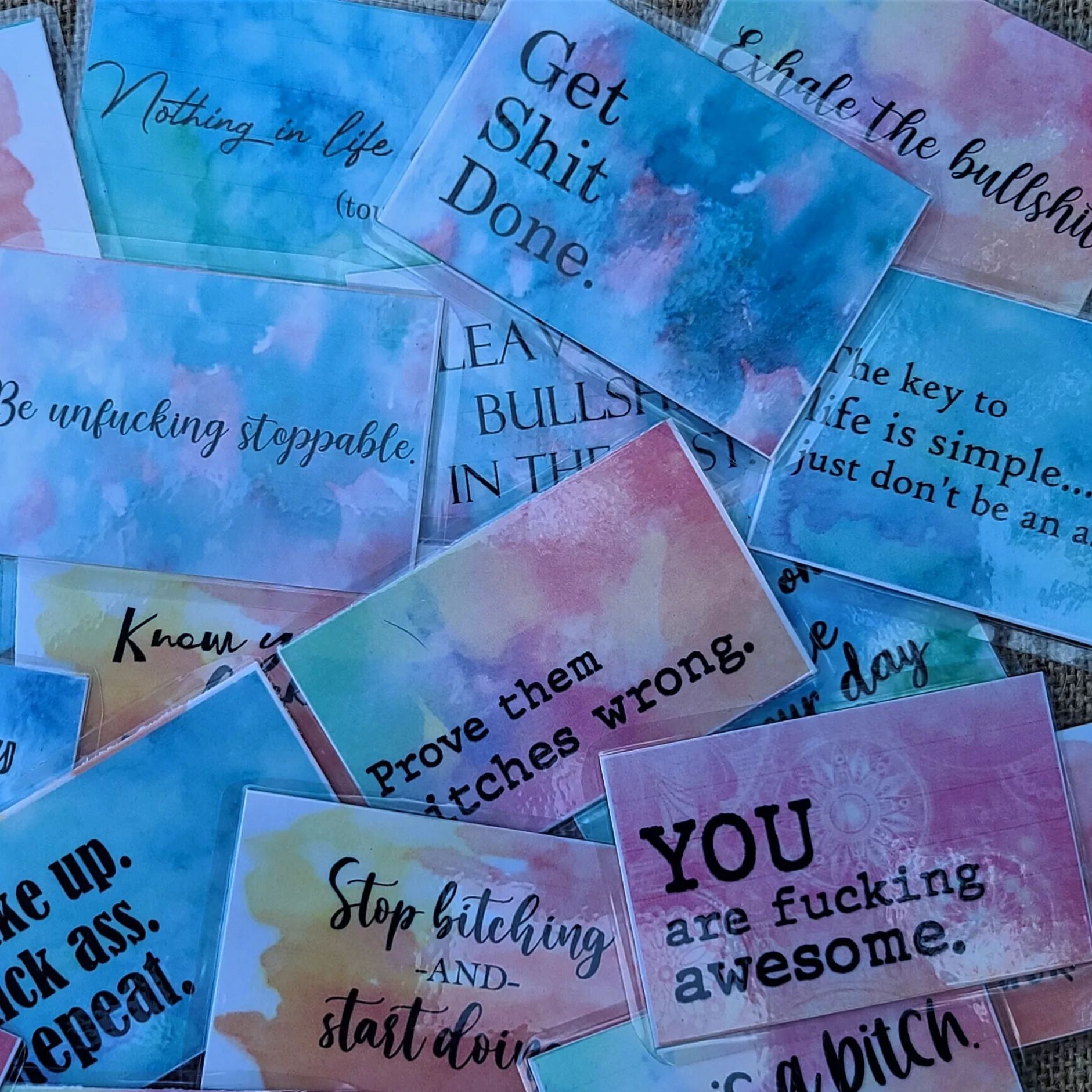 Little Box of Funny Positive Motivation Cards(1 Set of 20 Sheets)