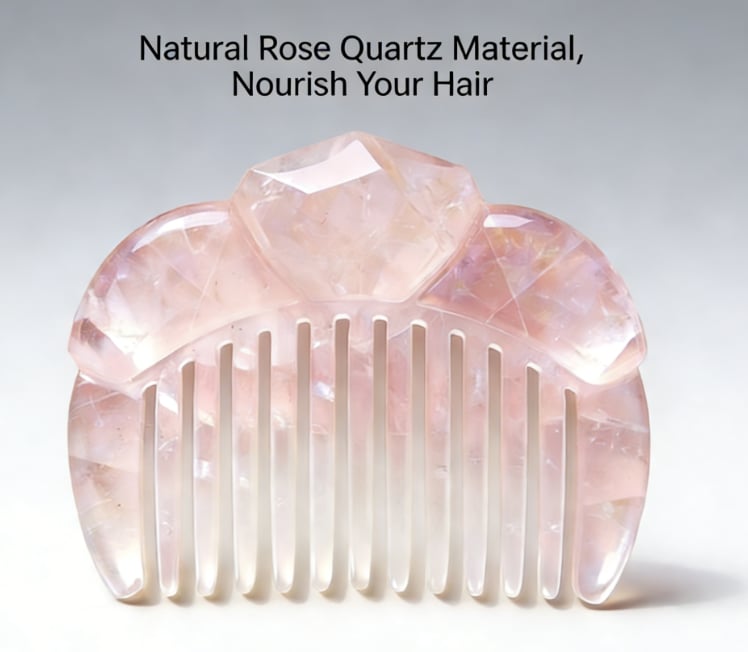 💎🩷Rose Quartz Comb for Luck & Smoothness: Your Daily Talisman of Love and Flow(2026)