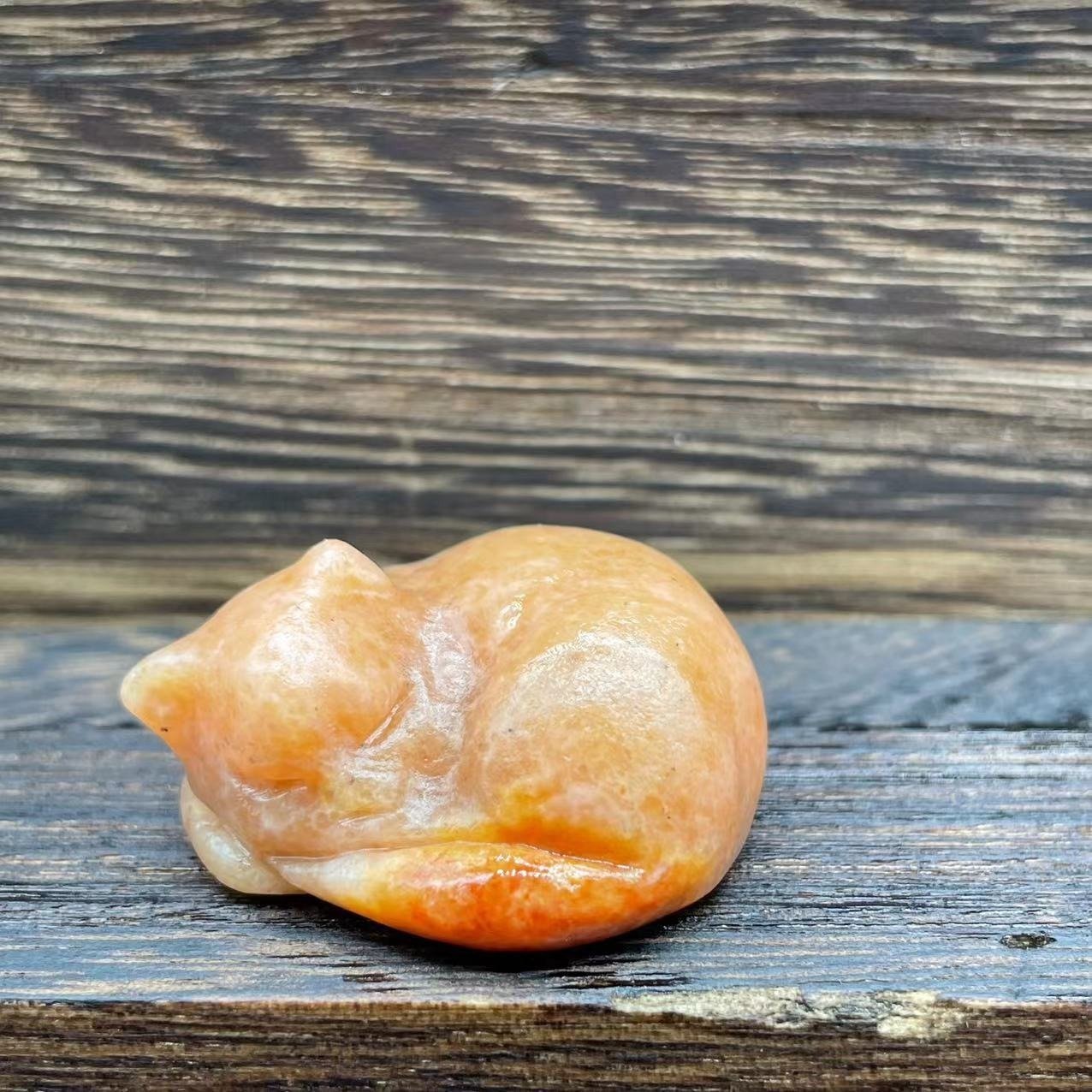 (🔥HOT SALE NOW 50% OFF) - 🐱Natural Quartz Crystal Sleeping Cat Decoration