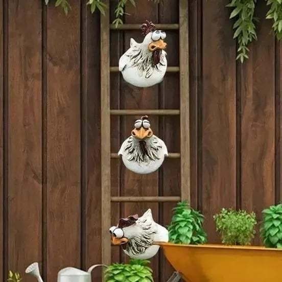 🔥HOT SALE🔥Funny Chicken Garden Fence Decoration🐔