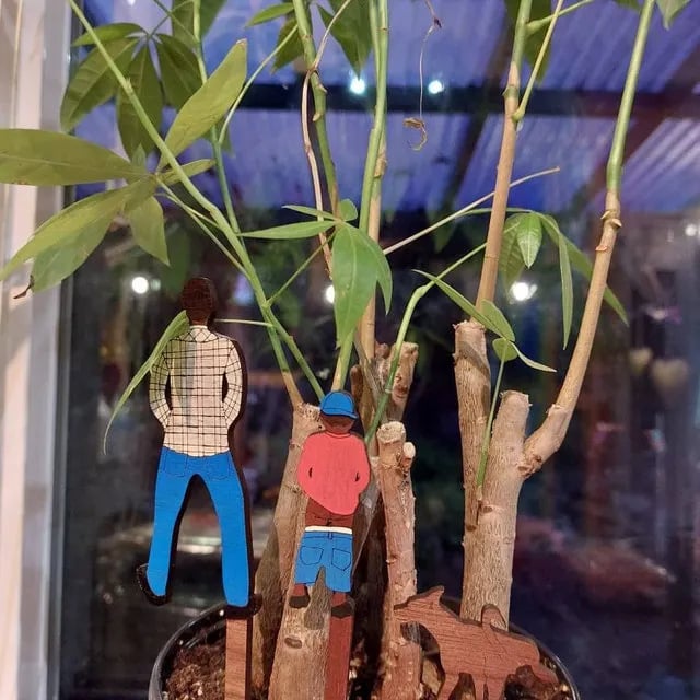 🔥Last Day Promotion 50% OFF🔥 - Three-Piece Wooden Novelty Plant Decor