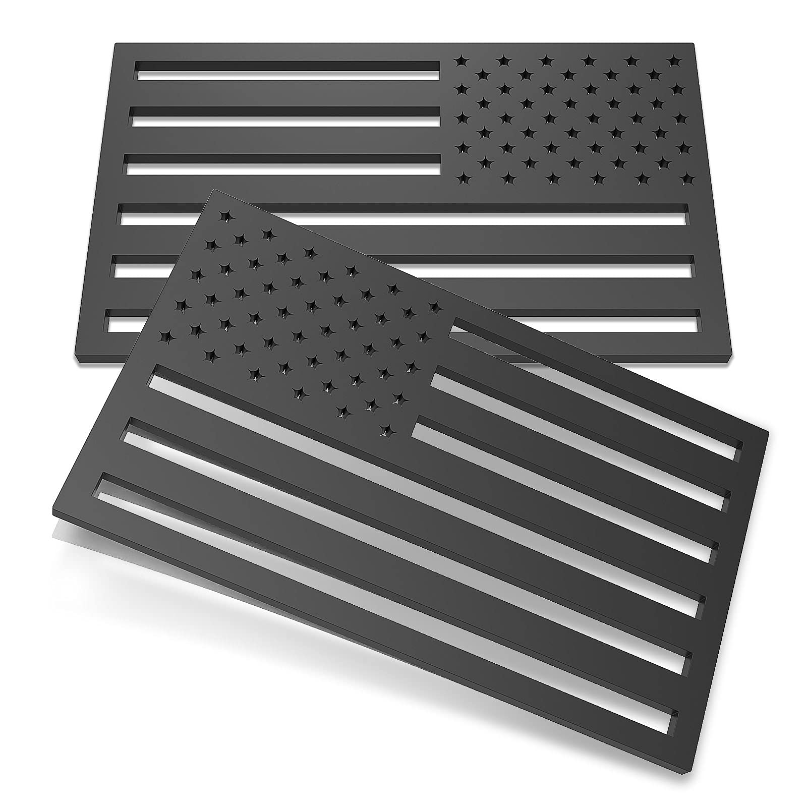 🏆Flash Sale⚡ 50K+ SOLD! Almost Gone-💥🔥 3D All-Black American Flag Emblem Decal,Best Gifts