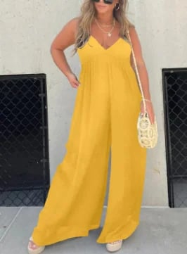 🔥BIG SALE 49% OFF🔥🔥V-Neck Effortless Wide Leg Jumpsuit