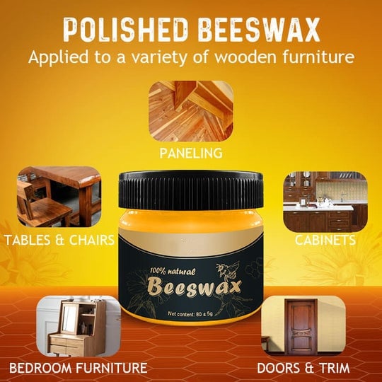 🔥Last Day Promotion 50% OFF🔥 - Wood Seasoning Beeswax Household Polishing✨(Free Sponge)